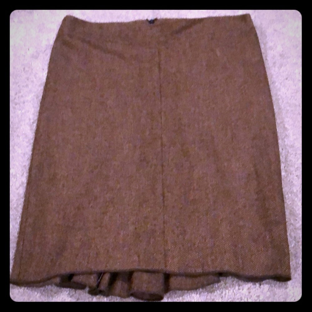 Brown pencil skirt